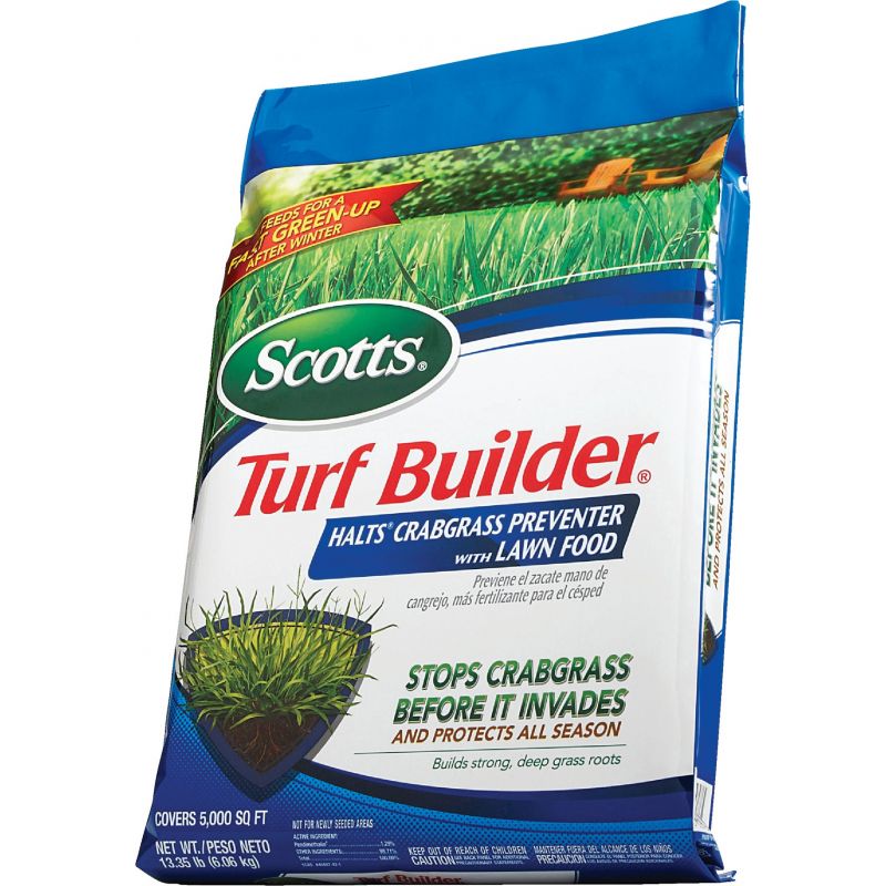 Scotts Turf Builder Lawn Fertilizer With Halts Crabgrass Preventer 13.35 Lb.