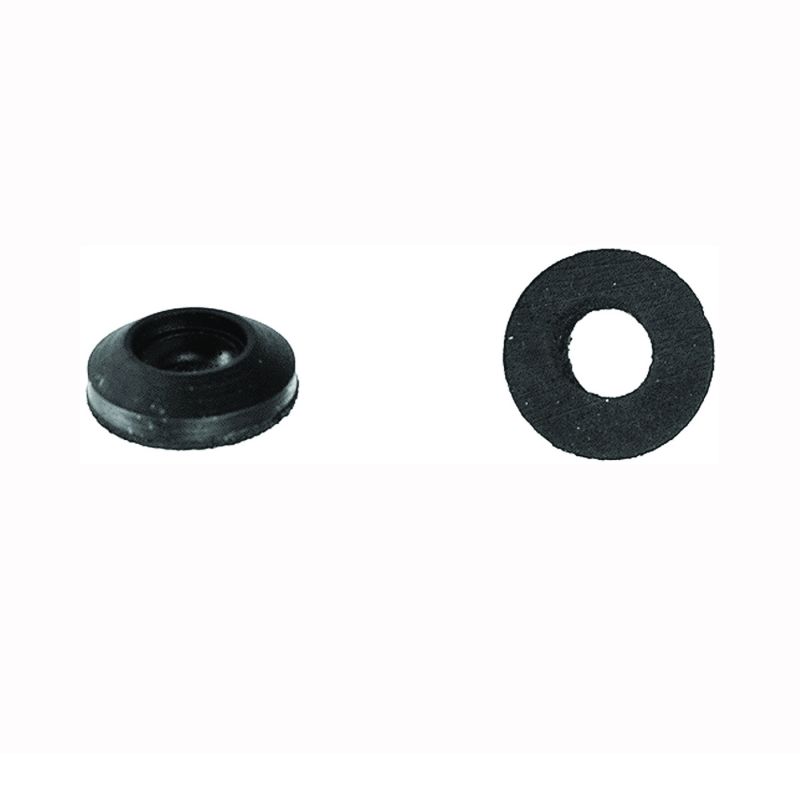 Danco 36812B Faucet Seat Washer, 1/4 in ID x 9/16 in OD Dia, 3/16 in Thick, Rubber, For: Chicago Quaturn Faucets Black