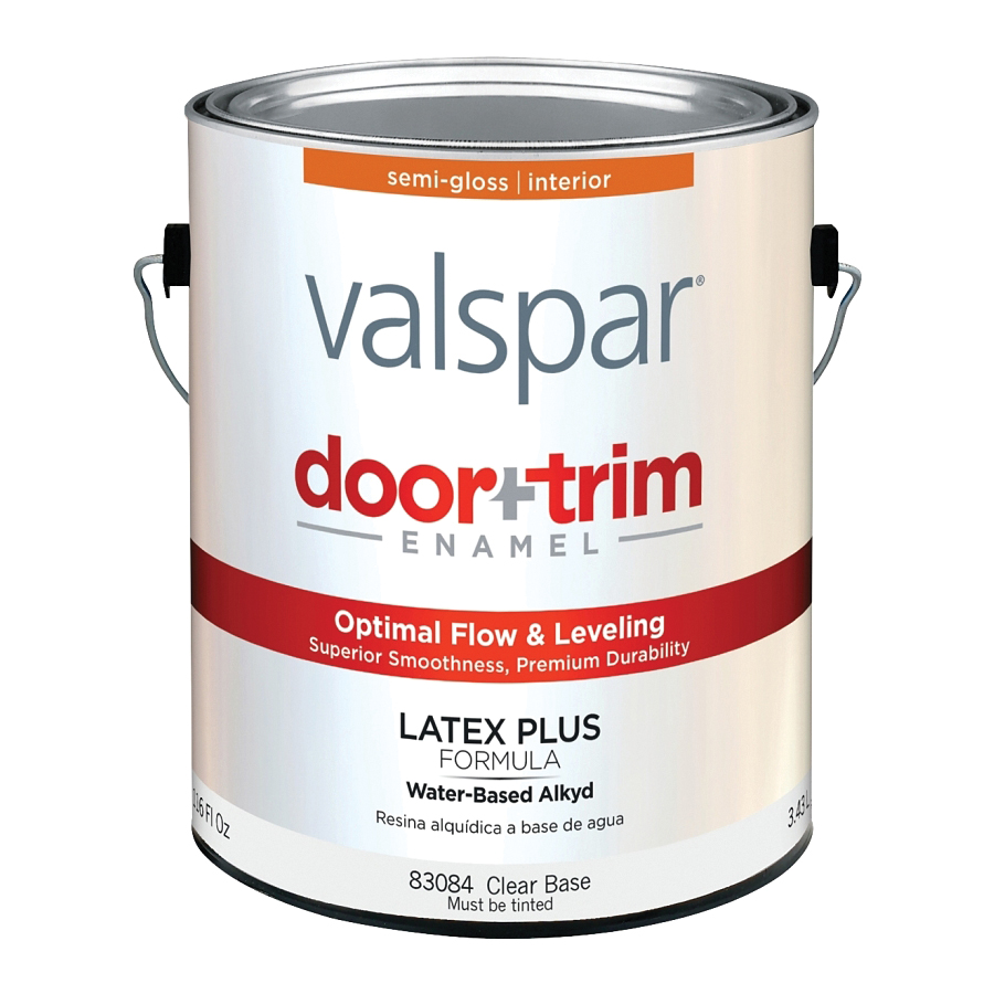 Valspar Semi-gloss White Acrylic Interior/Exterior Door and Trim Paint  (1-Gallon) in the Door & Trim Paint department at