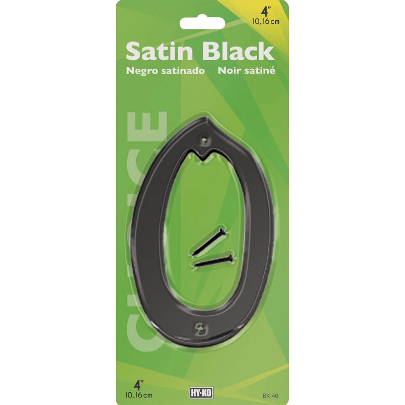 Midwest Fastener Hy-Ko Satin Black House Number Black, High Visibility