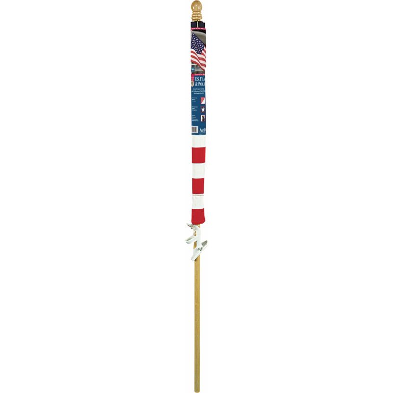 Annin 4 Ft. Flag &amp; Pole Kit (Pack of 6)