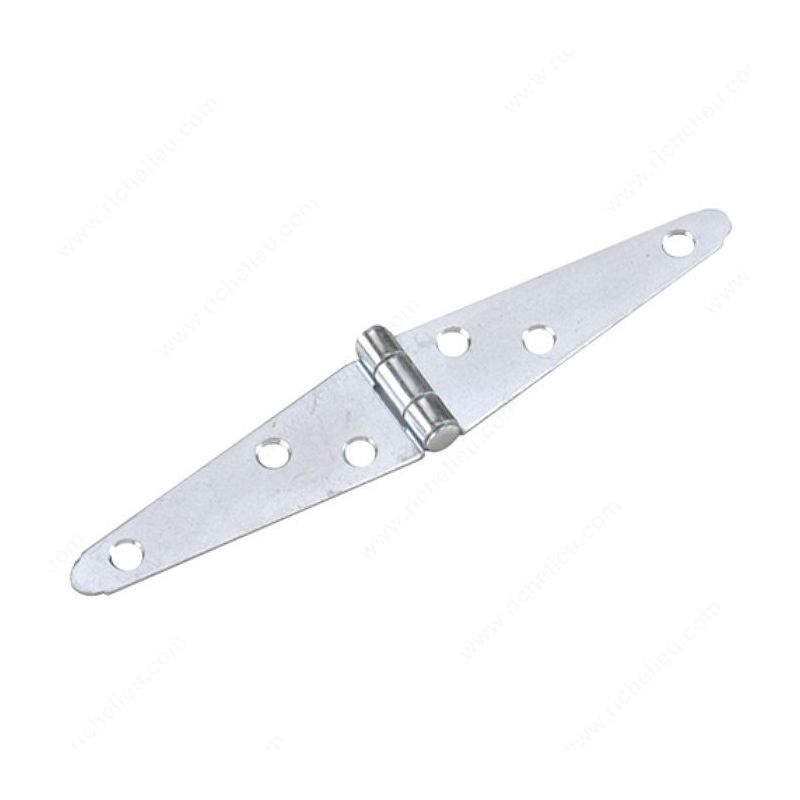Onward 901XBC Light-Duty Strap Hinge, 28 mm H Frame Leaf, Steel, Zinc, Non-Removable Pin, 12 lb
