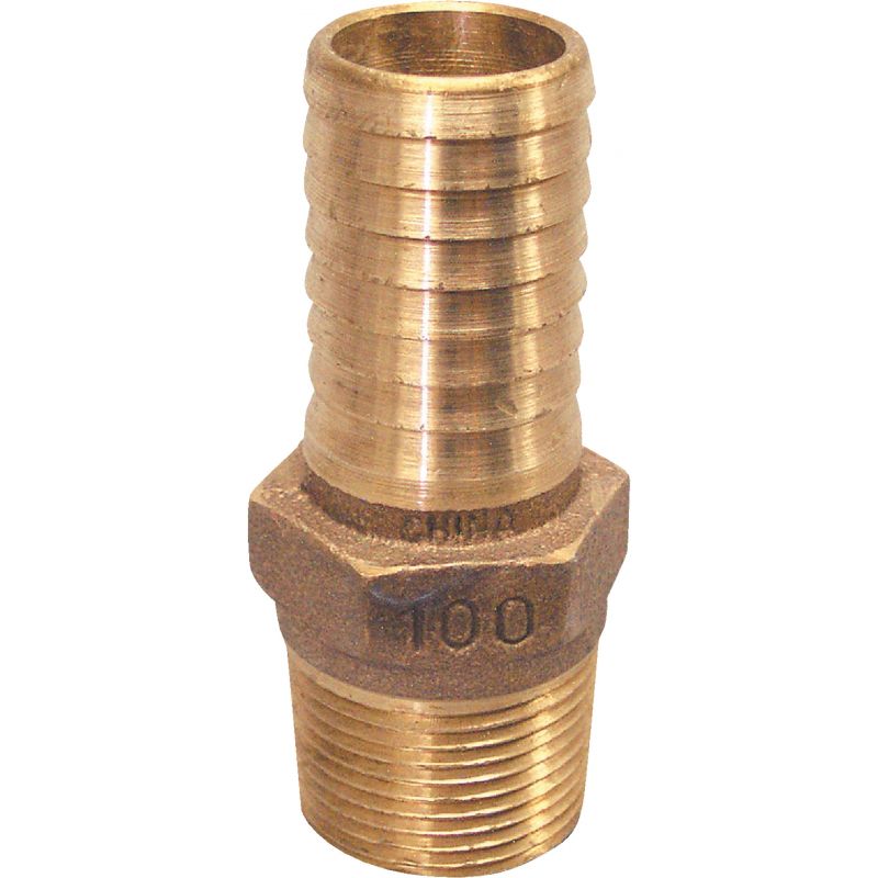 Low Lead Brass Hose Barb Male Adapter 1/2&quot; MIP X 1/2&quot; Insert