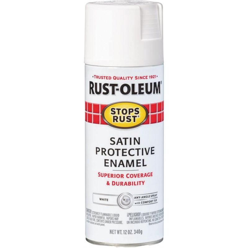 Rust-Oleum Stops Rust Protective Enamel Spray Paint White, 12 Oz.