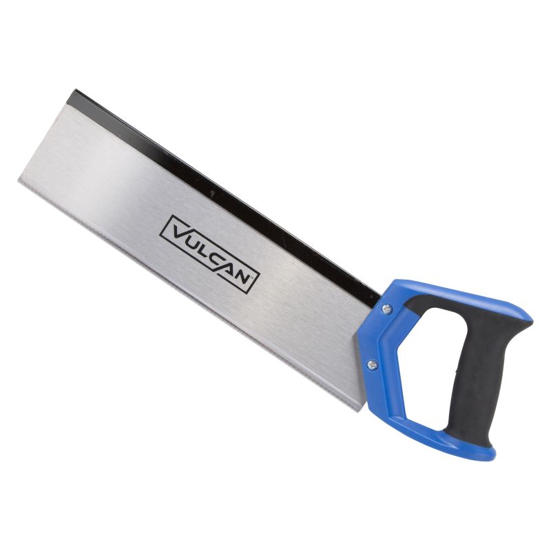 Vulcan TTH1314 Back Saw, 14 in L Blade, 12 TPI TPI, Steel Blade, Comfortable, Two-Tone Soft Handle, Plastic Handle 14 In