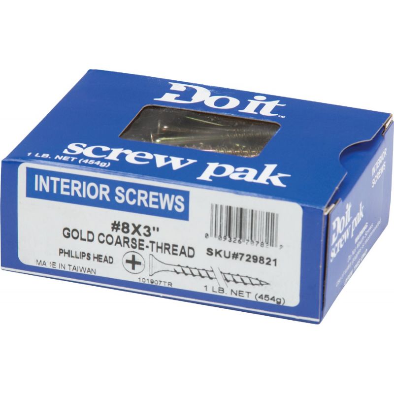 Do it Coarse Thread Yellow Zinc Multipurpose Drywall Screw #6 X 1 In.