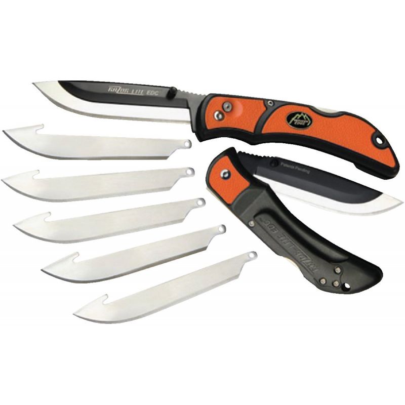 Outdoor Edge Razor-Lite Replaceable Blade Folding Knife Blaze Orange, 3-1/2 In.