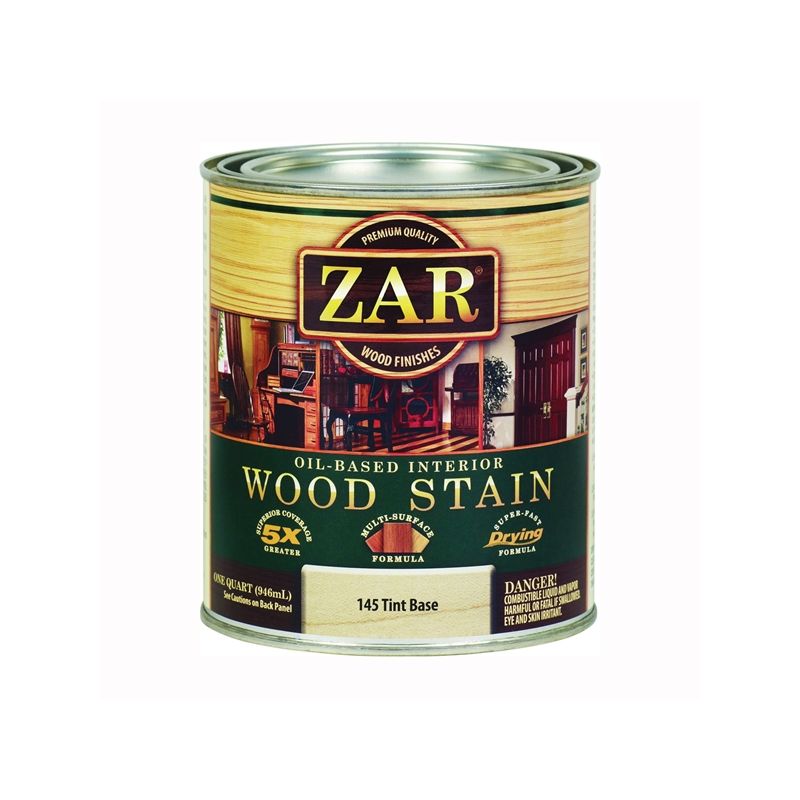 ZAR 14512 Wood Stain, Tint Base, Dark Brown, Liquid, 1 qt, Can Dark Brown