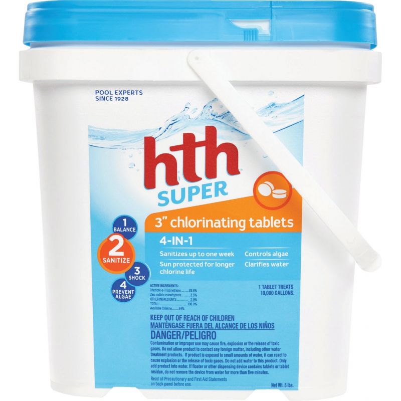 HTH Super Chlorine Tablet 5 Lb. (Pack of 2)