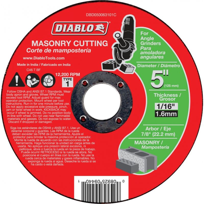 Diablo Type 1 Masonry Cut-Off Wheel