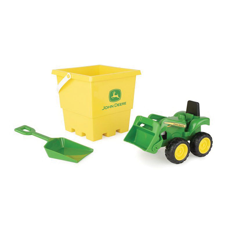 John Deere Toys 47339 Sand Pit Bucket Set, 18 Months and Up, Green/Yellow Green/Yellow