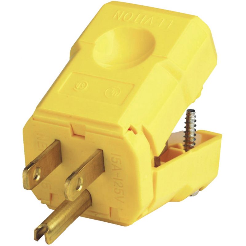 Leviton Python Cord Plug Yellow, 15