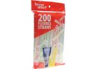Home Smart Flexible Straws Assorted (Pack of 36)