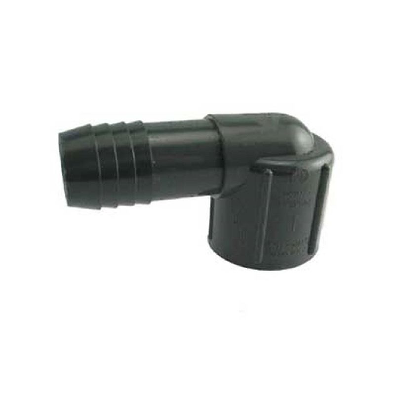 Boshart UPVCFE-05 Combination Pipe Elbow, 1/2 in, Insert x FPT, 90 deg Angle, PVC, Black Black