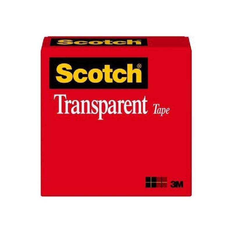Scotch 600-18BXD Packaging Tape, 33 mm L, 18 mm W, Clear Clear