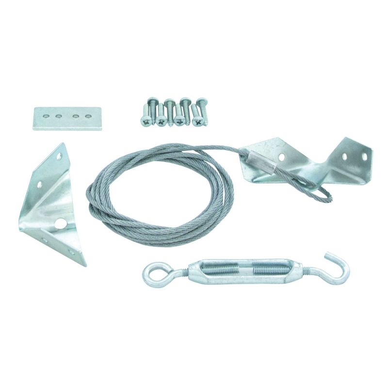 ProSource 33198ZCX-PS Anti-Sag Gate Kit, Steel, Silver, Zinc, 18-Piece, For: Outdoor Silver