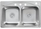 Kohler Cadence Double Bowl Kitchen Sink 33 In. X 22 In. X 8-5/16 In. Deep, Stainless Steel