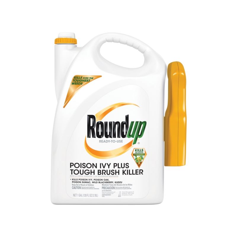 Roundup 5007410 Poison Ivy Plus Tough Brush Killer, Liquid, Spray Application, 1 gal Bottle