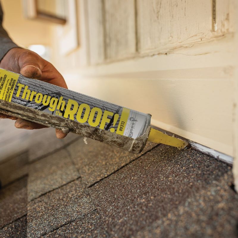 Through the Roof! Clear Cement &amp; Patching Sealant 10.5 Oz., Clear