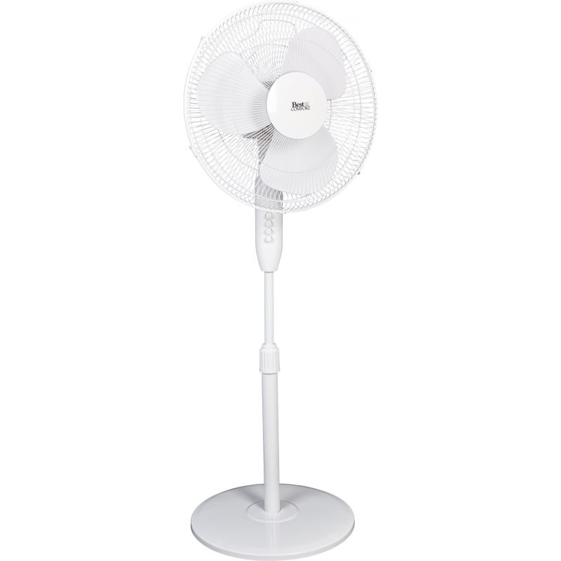 Best Comfort Oscillating Pedestal Fan Gray/White
