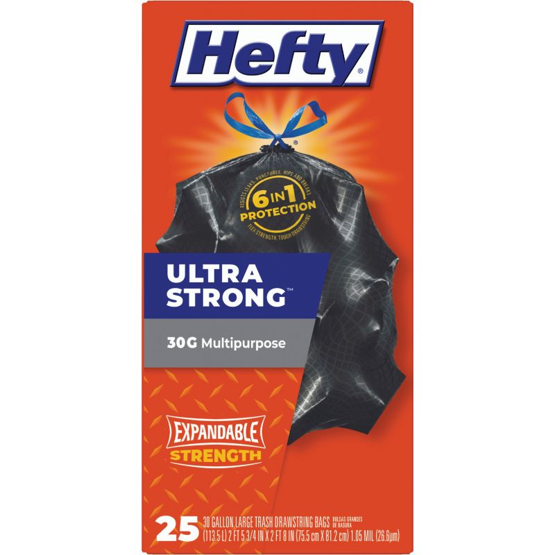 Buy Hefty Ultra Strong Large Trash Bag 30 Gal., Black