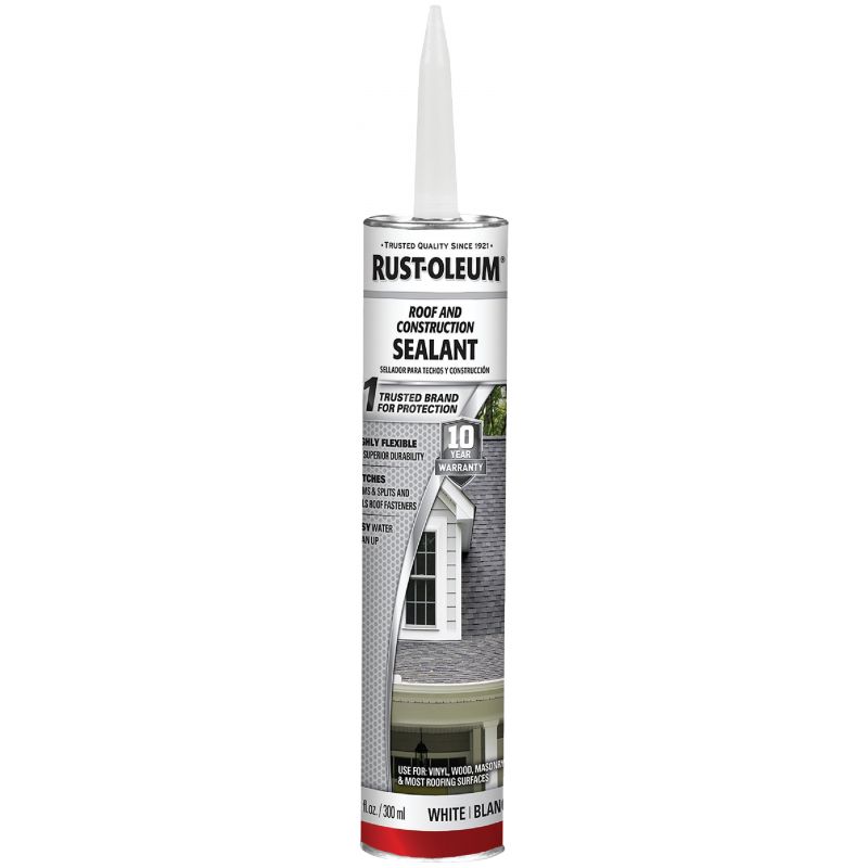 Rust-Oleum LeakSeal Elastomeric Roof &amp; Construction Cement &amp; Patching Sealant 10.1 Oz. , White