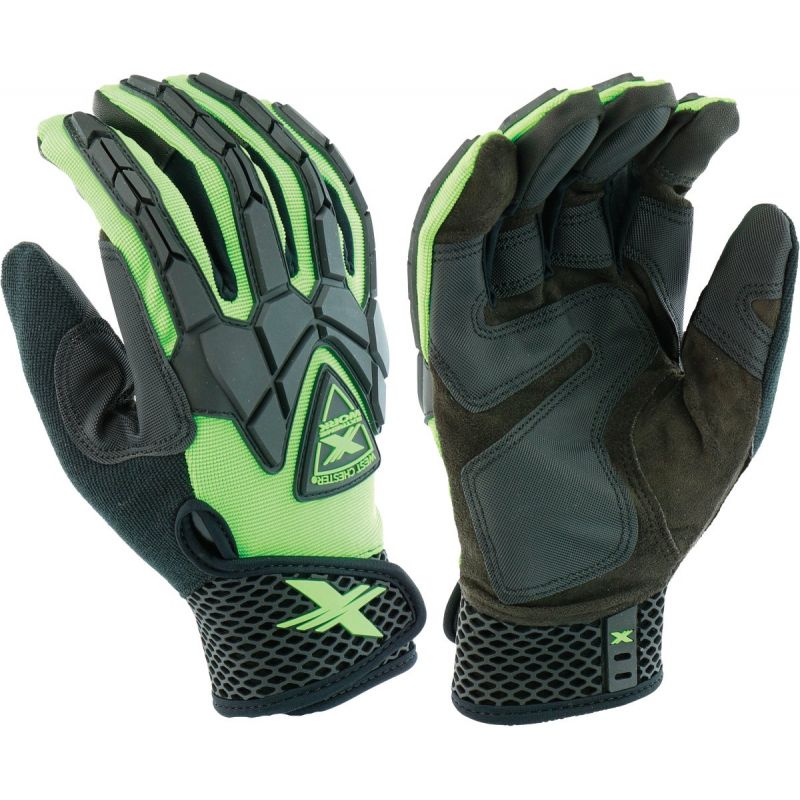 West Chester Protective Gear Extreme Work Strike ProteX Work Glove XL, Green &amp; Black