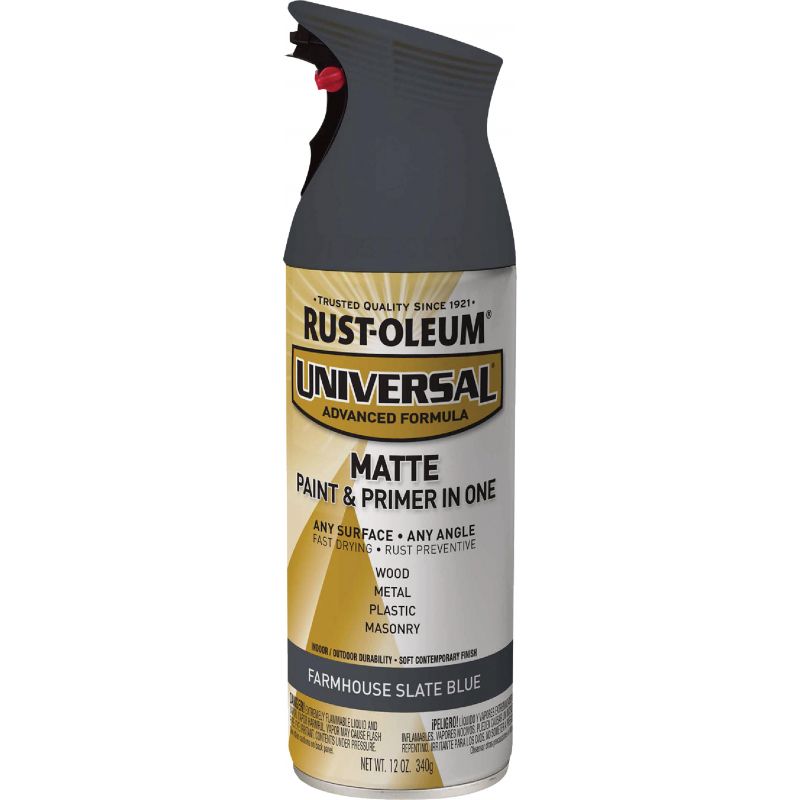 Rust-Oleum Universal All-Surface Spray Paint &amp; Primer In One Farmhouse Slate Blue, 12 Oz.