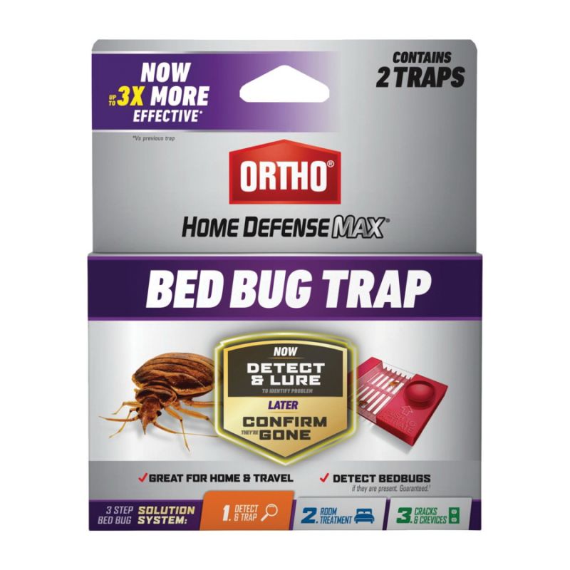 Ortho 465705 Bed Bug Trap, Liquid, Characteristic, Black/Dark Brown, 2/PK Black/Dark Brown