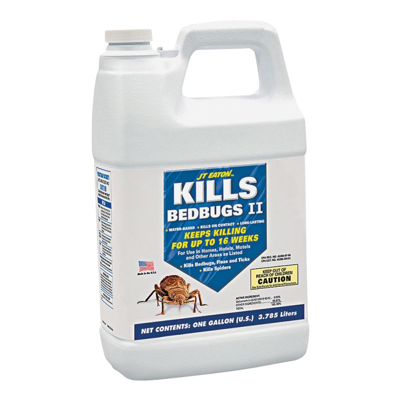 J.T. Eaton 207-W1G Bed Bug Insecticide, Liquid, Spray Application, 1 gal Clear (Pack of 4)