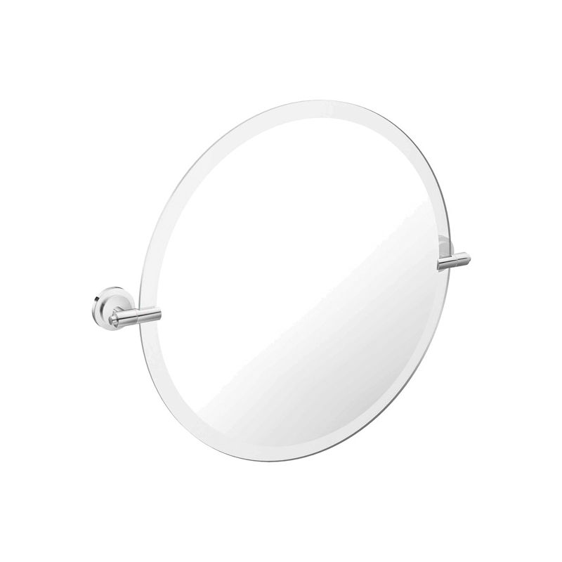 Moen Iso Series DN0792CH Mirror, Round, 25.7 in W, 22 in H, 22 in Dia, Chrome Frame