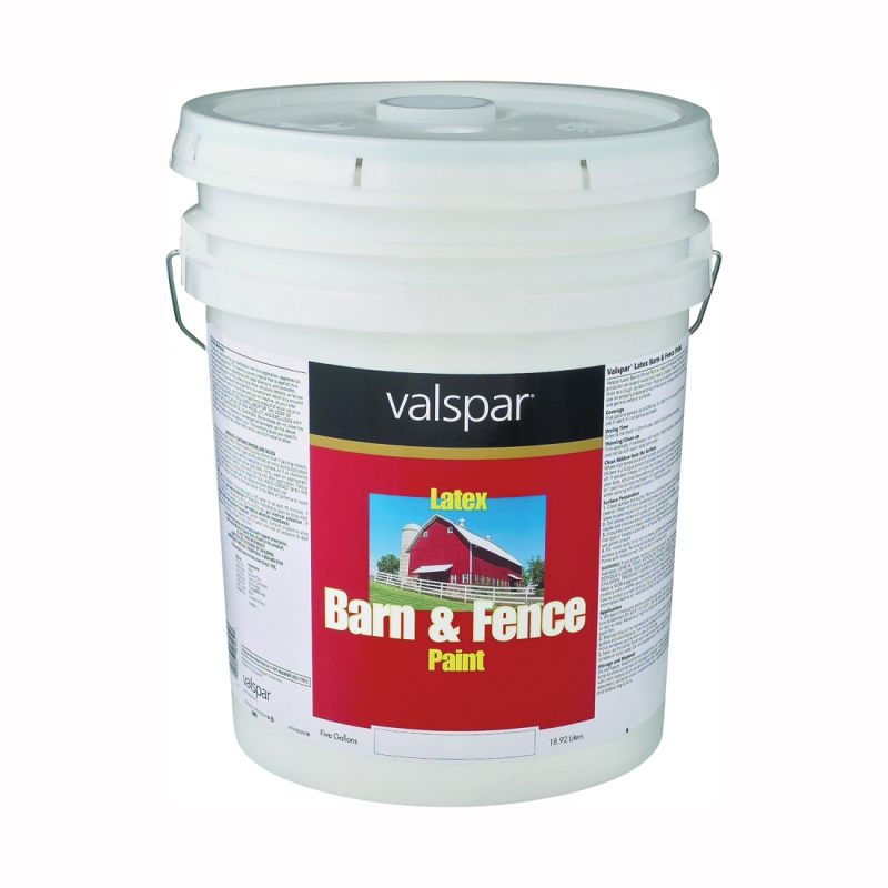 Valspar 018.3125-10.008 Barn and Fence Paint, Red, 5 gal Pail Red