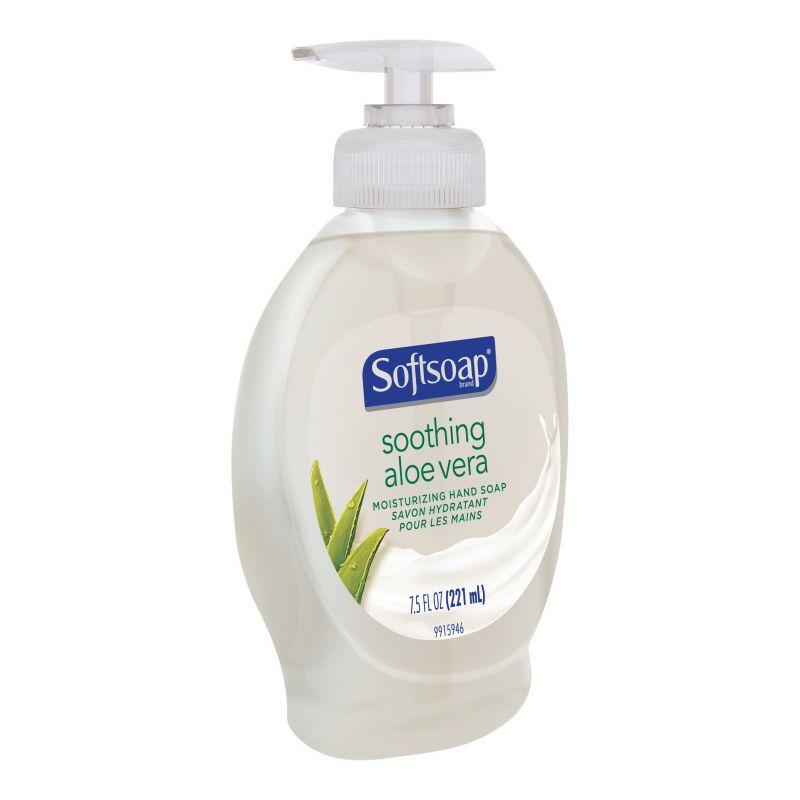Softsoap 26012 Hand Soap, Liquid, Off-White, Aloe, 7.5 oz Bottle Off-White