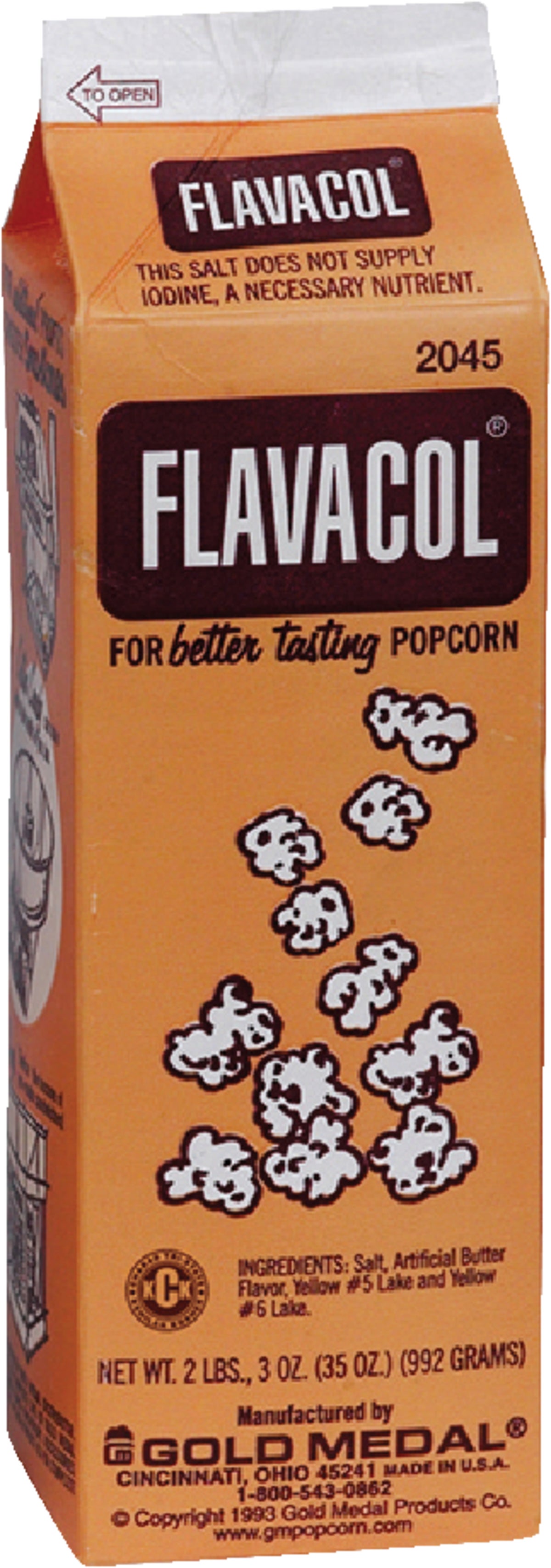 Gold Medal Prod 2045 Flavacol Seasoning Popcorn Salt 35Oz. 