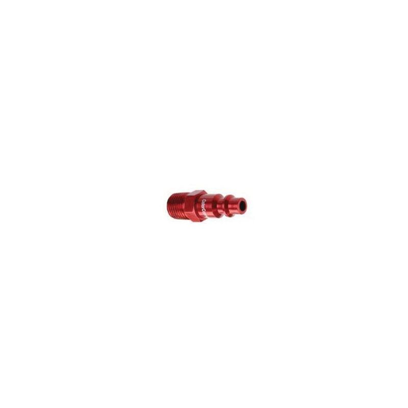 ColorConnex A73440D-X Plug, 1/4 in, MNPT, Aluminum, Anodized Red