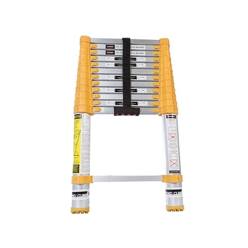 Xtend+Climb Home Series 770P Telescoping Ladder, 16-1/2 ft Max Reach H, 13-Step, 250 lb, 1-1/2 in D Step, Aluminum Gray/Yellow