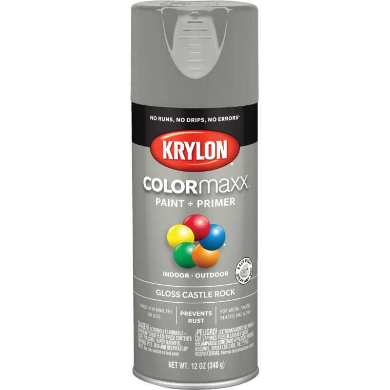 Krylon ColorMaxx Spray Paint + Primer Castle Rock, 12 Oz.
