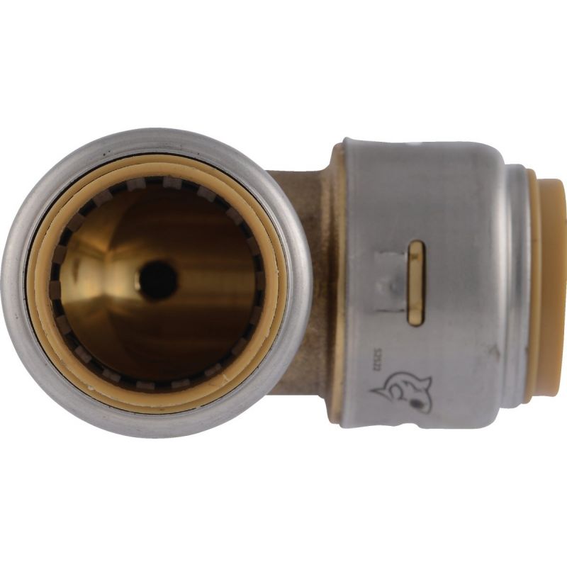 SharkBite Push-To-Connect 90 Deg. Brass Elbow with Drain