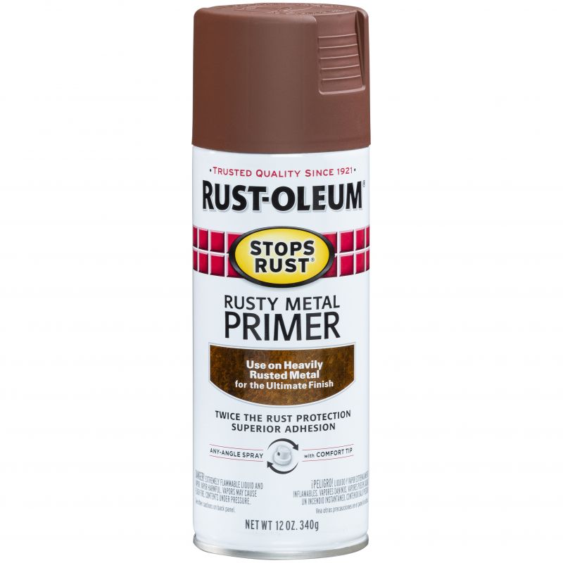 Rust-Oleum 7769830 Primer, Rusty Metal, Flat/Matte, 12 oz Rusty Metal