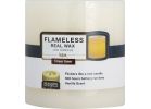 Inglow Cream Wax Pillar LED Flameless Candle Cream