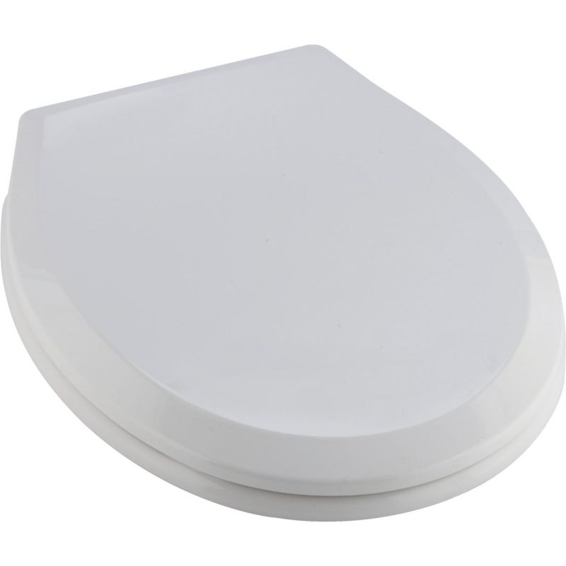 Home Impressions Slow Close Plastic Toilet Seat White, Round