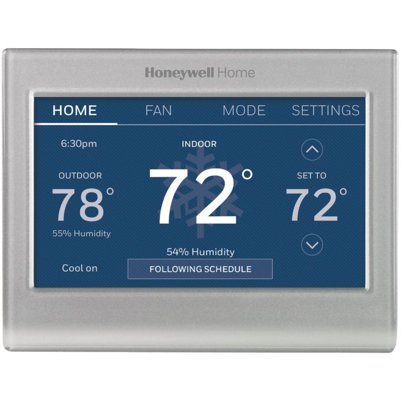 Honeywell Home WiFi Smart Color Thermostat Silver Metallic