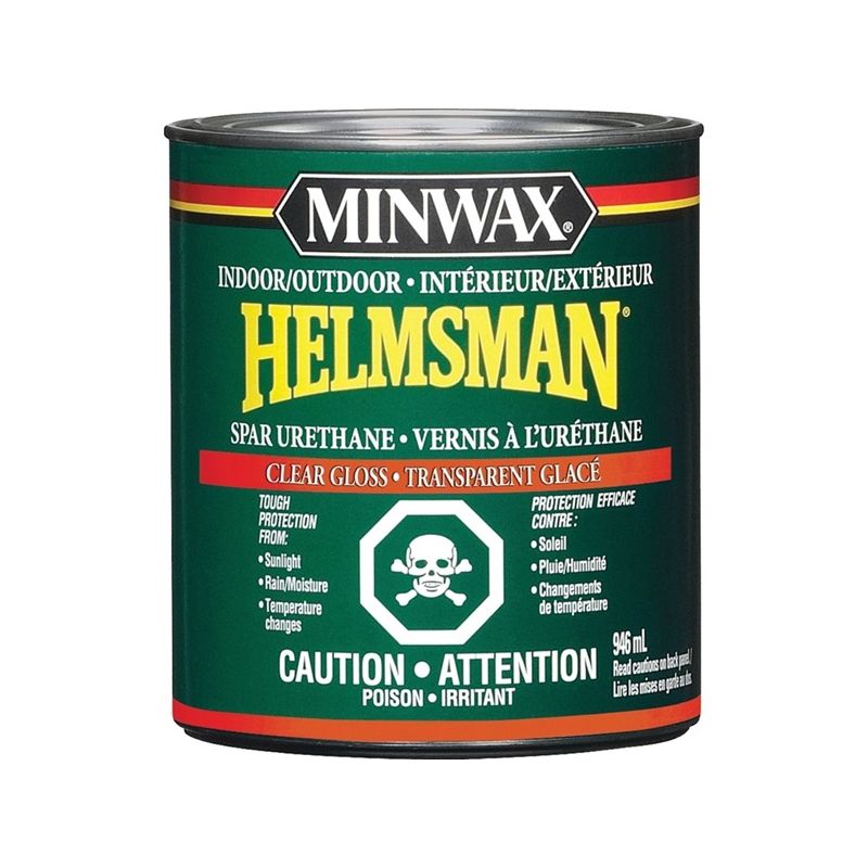 Minwax Helmsman 40003M444 Spar Urethane, High-Gloss, Clear Clear