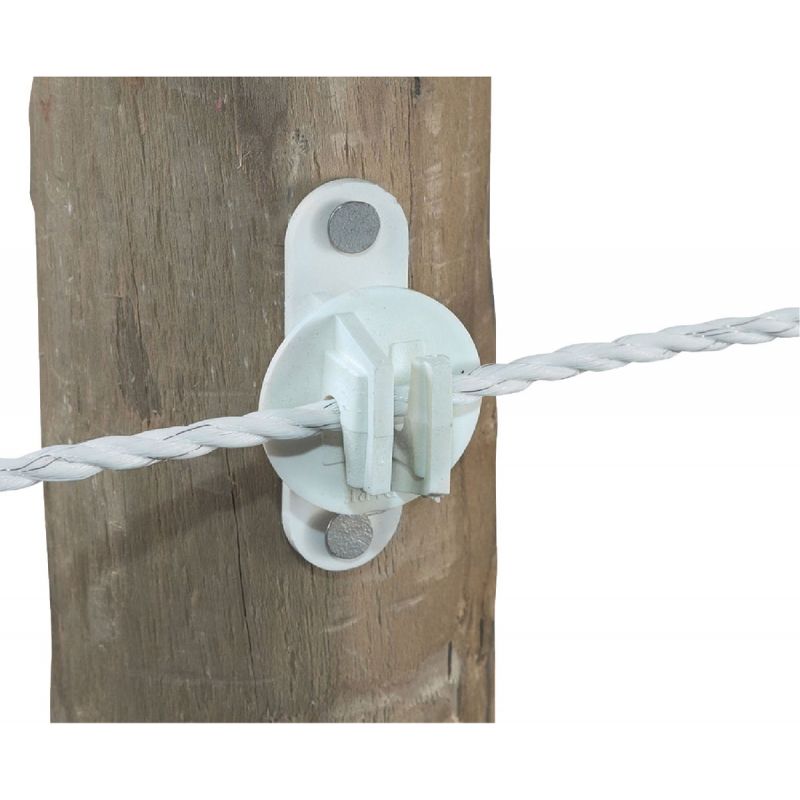 Dare Snug Wood Or Vinyl Post Electric Fence Insulator White, Nail-On