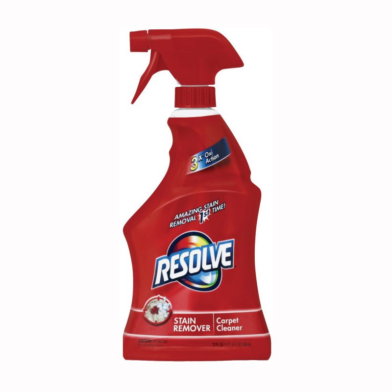 Resolve 1920000601 Carpet Cleaner, 22 oz Spray Bottle, Aqueous Solution, Characteristic, Pale Amber Pale Amber