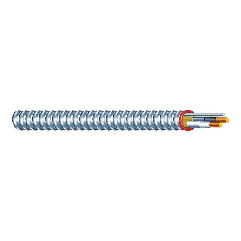 Southwire Duraclad 55274921 Armored Cable, 12 AWG Cable, 2 -Conductor, Copper Conductor, THHN/THWN Insulation