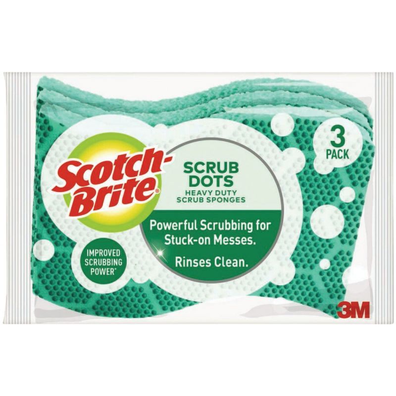 3M Scotch-Brite Scrub Dots Sponge Green