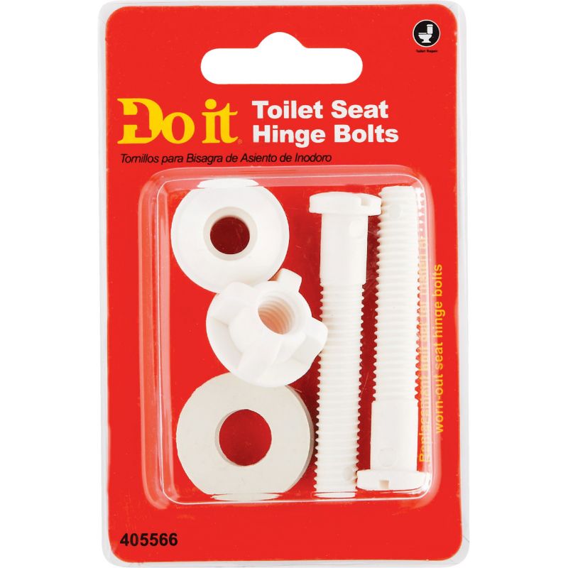 Do it Toilet Seat Hinge Bolt 2-1/2&quot; X 3/8&quot;, White