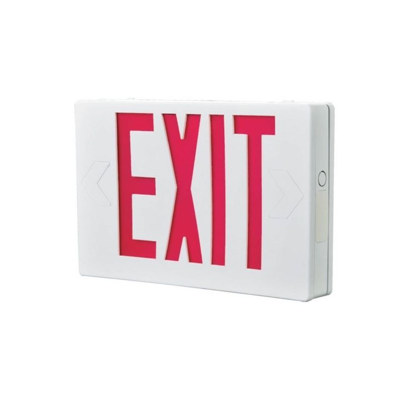 Sure-Lites APX7R Exit Light, 12-7/16 in OAW, 7-1/2 in OAH, 120/277 VAC, Thermoplastic Fixture, White White