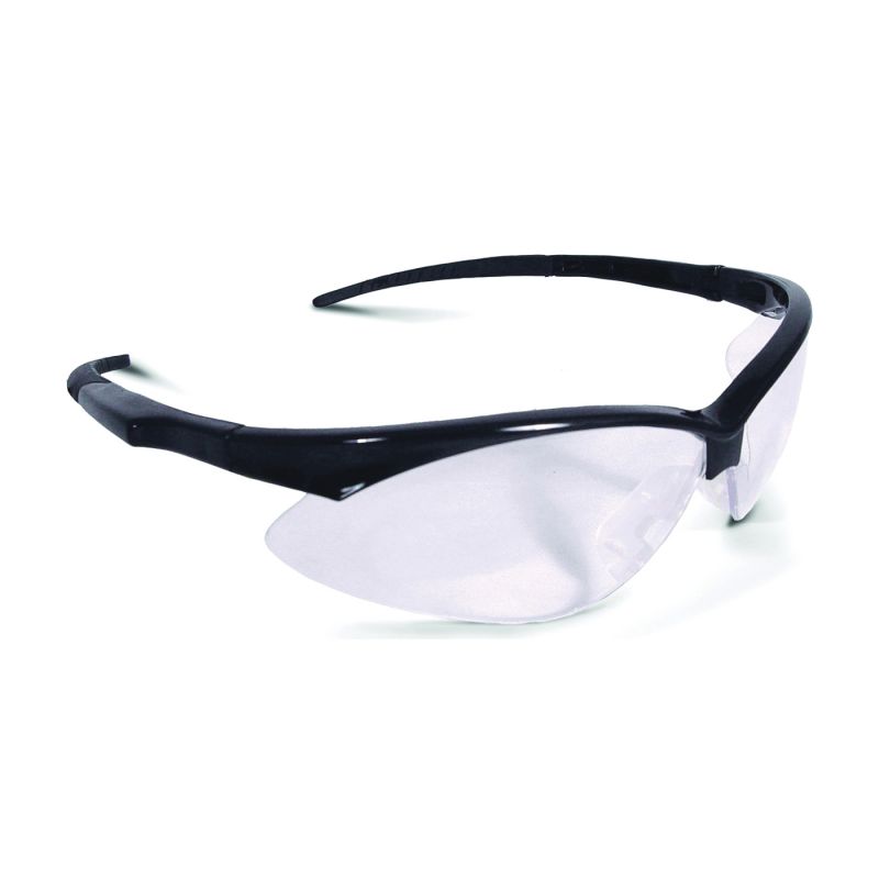Radians AP1-10-GF12 Safety Glasses, Hard-Coated Lens, Black Frame (Pack of 12)